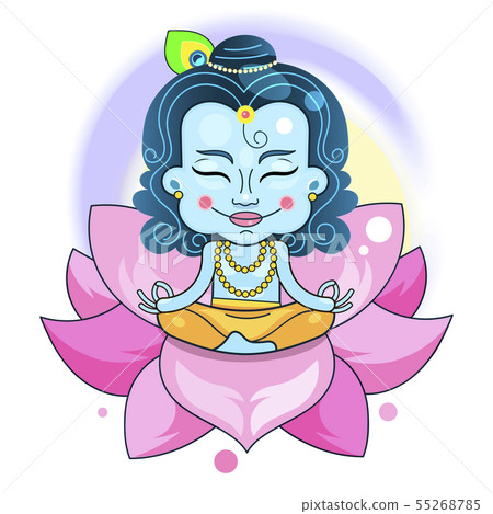 Krishna On The Background Of Happy Holiday Krishna On The Background Of Happy Holiday 55268785