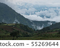 Fog and Mountain View in the Rainy Season. 55269644