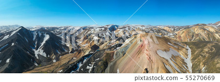 Beautiful colorful volcanic mountains 55270669