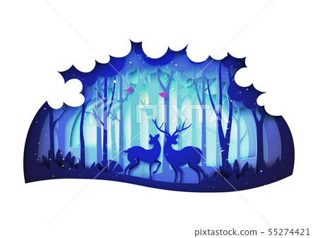 Winter season landscape and christmas day concept 55274421