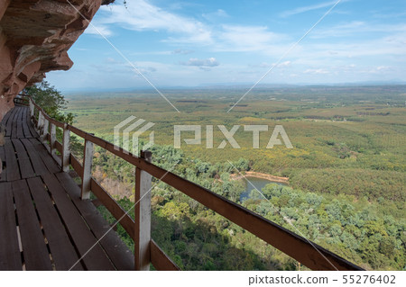 old wood footpath for walk trail in mountain old wood footpath for walk trail in mountain 55276402