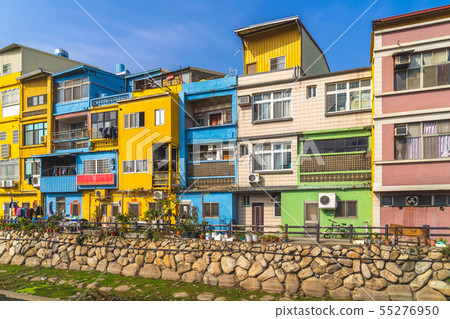 colorful houses in kinmen, taiwan colorful houses in kinmen, taiwan 55276950