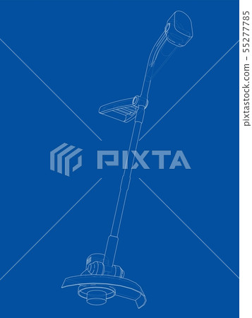 Outline trimmer grass cutter. Vector Outline trimmer grass cutter. Vector 55277785