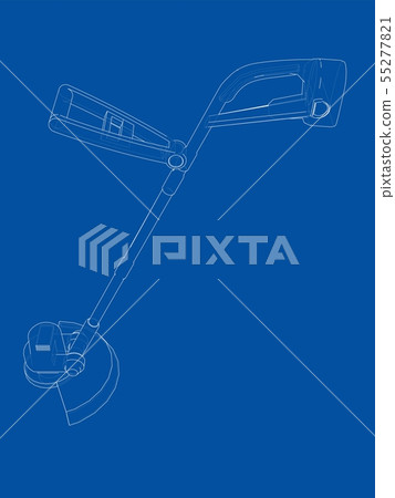 Outline trimmer grass cutter. Vector Outline trimmer grass cutter. Vector 55277821