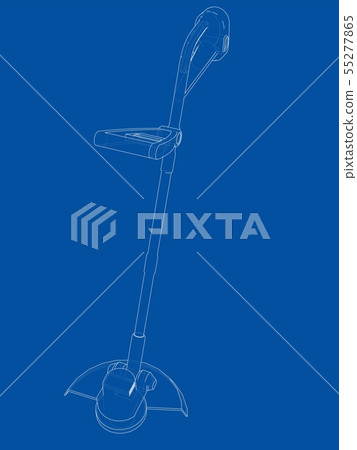 Outline trimmer grass cutter. Vector Outline trimmer grass cutter. Vector 55277865