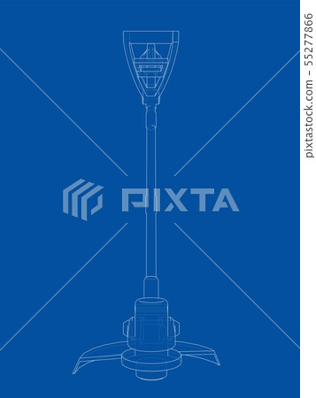 Outline trimmer grass cutter. Vector Outline trimmer grass cutter. Vector 55277866