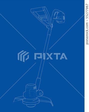 Outline trimmer grass cutter. Vector 55277867