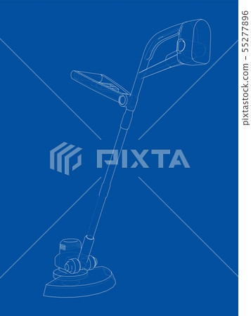 Outline trimmer grass cutter. Vector 55277896