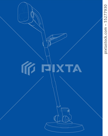 Outline trimmer grass cutter. Vector Outline trimmer grass cutter. Vector 55277930