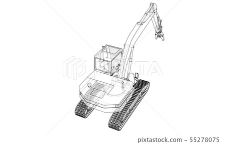 Outline sloopkraan concept. Vector Outline sloopkraan concept. Vector 55278075