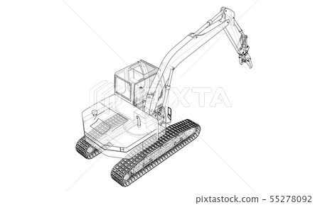 Outline sloopkraan concept. Vector Outline sloopkraan concept. Vector 55278092