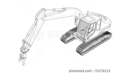 Outline sloopkraan concept. Vector Outline sloopkraan concept. Vector 55278123