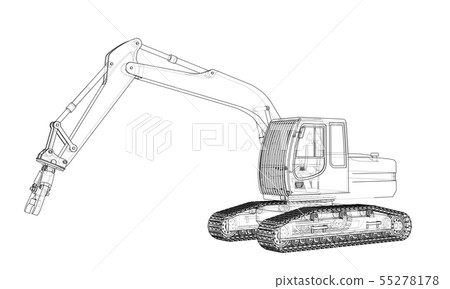 Outline sloopkraan concept. Vector Outline sloopkraan concept. Vector 55278178