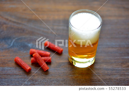 Draft beer and salami Draft beer and salami 55278533