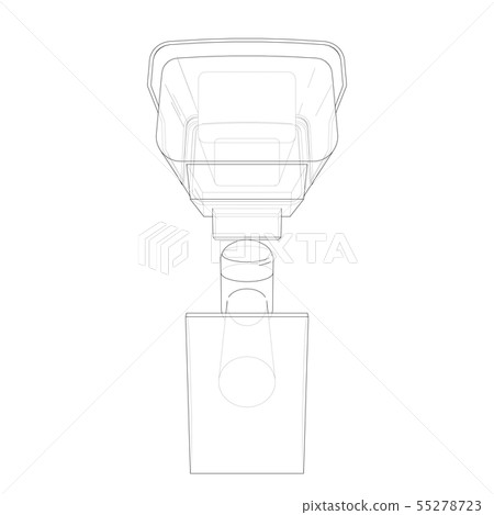 Outline CCTV camera. Security camera. Vector 55278723