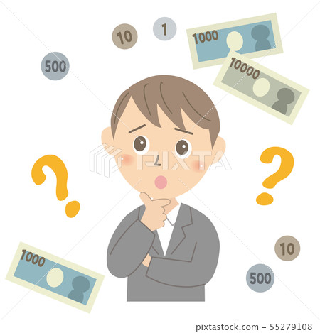 金錢懷疑衣服的年輕人 金錢懷疑衣服的年輕人 55279108