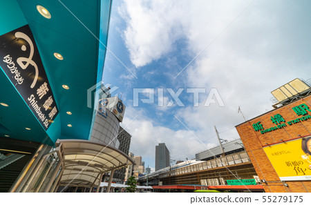 Tokyo cityscape in Japan Shinbashi Ekimae · Shinkansen (24 days after the Olympics, one day in the morning, Shinbashi in the morning) = July 24 taken 55279175