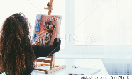 creativity inspiration lady still life painting 55279538