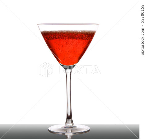 glass of cocktail in white background glass of cocktail in white background 55280158