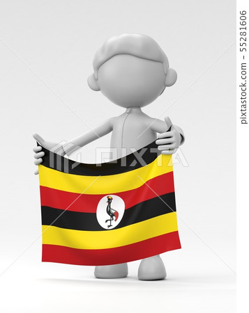 Ugandan athletes raising a national flag Ugandan athletes raising a national flag 55281606