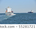 Cargo ship going to Tokyo Bay 55281721