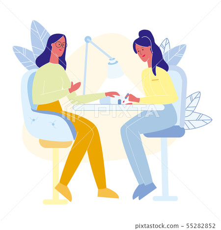 Express Manicure Service Flat Vector Illustration Express Manicure Service Flat Vector Illustration 55282852