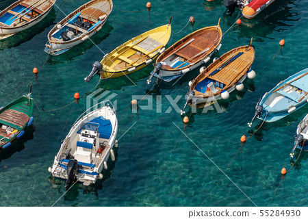 Vernazza harbor with small boats - Liguria Italy Vernazza harbor with small boats - Liguria Italy 55284930