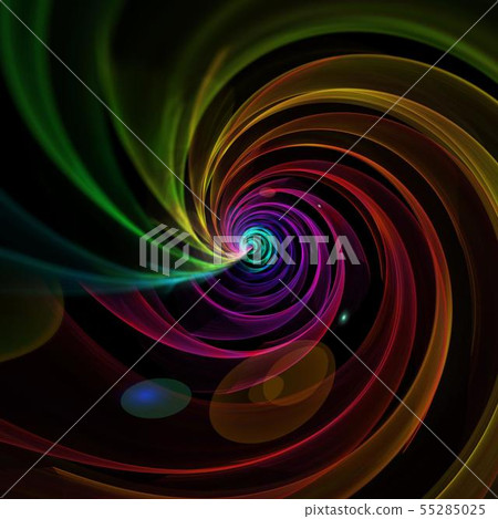 光芒抽象和五顏六色的漩渦 55285025