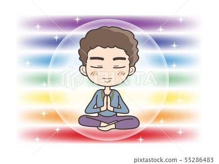 Meditation and the Seven Chakras-Eyes Closed-Male Poses Meditation and the Seven Chakras-Eyes Closed-Male Poses 55286483