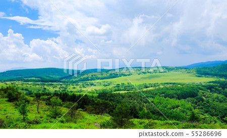 Landscape of Kuramayama Kogen (Summer): View of Yashima marshland from Mt. Zebra (man and woman Kurayama) Landscape of Kuramayama Kogen (Summer): View of Yashima marshland from Mt. Zebra (man and woman Kurayama) 55286696