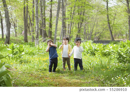 Children playing in nature Children playing in nature 55286910