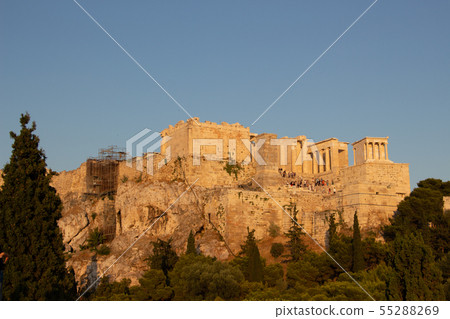 雅典，希臘上城古老廢墟 55288269