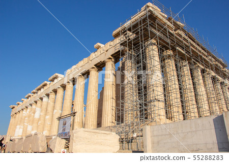 Ancient ruins of Athens, Greece Acropolis 55288283