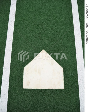 Baseball Home Base and Artificial Grass Baseball Home Base and Artificial Grass 55288316