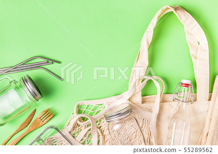 Cotton bags and glassware for free plastic 55289562