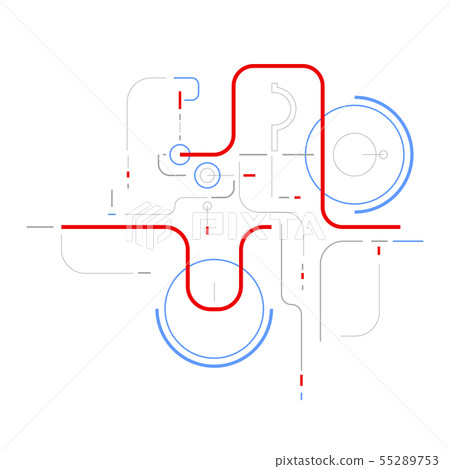 Digital geometric data network elements abstract Digital geometric data network elements abstract 55289753