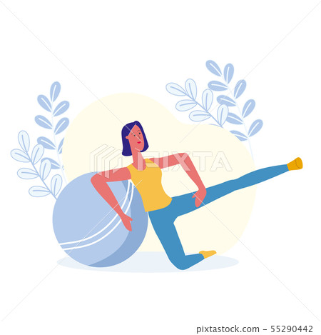 Leg Lifts, Physical Exercise Vector Illustration - Stock Illustration ...