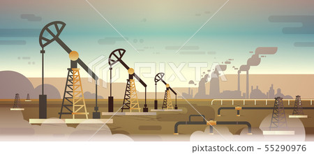 oil pump rig energy industrial zone oil drilling fossil fuels production nature pollution dirty 55290976