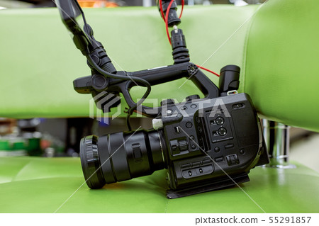 Behind the scenes of video production or video shooting. The concept of production of video content Behind the scenes of video production or video shooting. The concept of production of video content 55291857