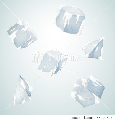 Ice and snow blocks. - Stock Illustration [55292602] - PIXTA