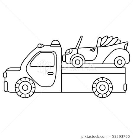 Towing truck for transportation emergency cars. 55293790
