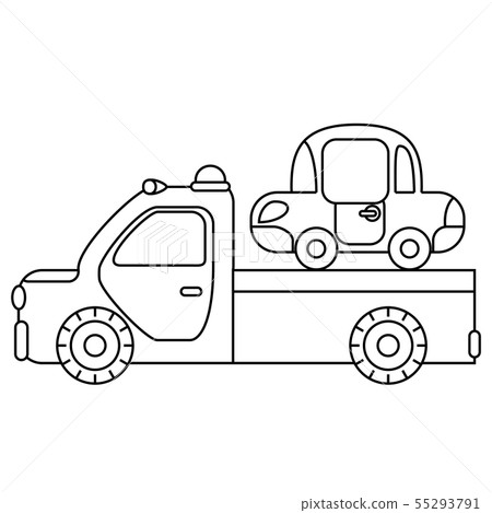 Towing truck for transportation emergency cars. Towing truck for transportation emergency cars. 55293791
