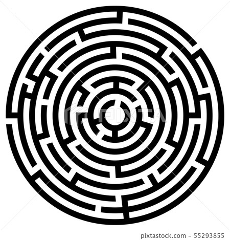 Labyrinth icon. Maze symbol. Labyrinth icon. Maze symbol. 55293855