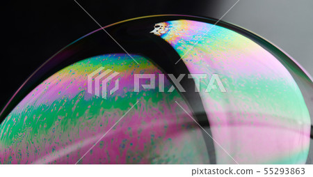 Bright colorful surface of soap bubble Bright colorful surface of soap bubble 55293863