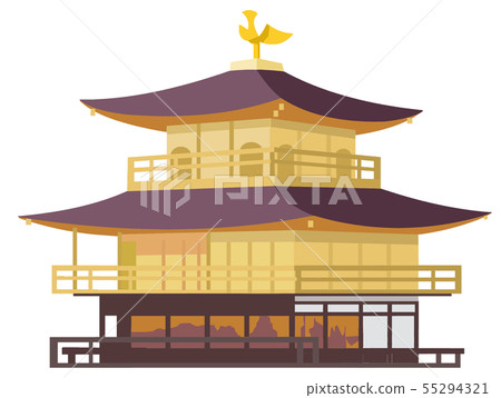 Kinkakuji旅遊目的地例證象系列 55294321