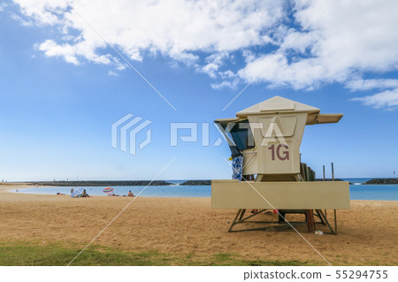 Watch tower at Ala Moana Beach Park, Magic Island Watch tower at Ala Moana Beach Park, Magic Island 55294755