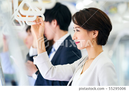 Business woman train photography cooperation "Keio Electric Railway Co., Ltd." Business woman train photography cooperation "Keio Electric Railway Co., Ltd." 55295006