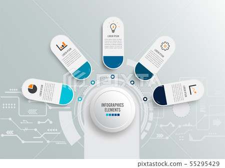 Business data visualization. Process chart. Business data visualization. Process chart. 55295429