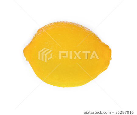 fresh lemons isolated on white background. 55297016