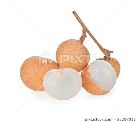 Fresh longan isolated on white background 55297018